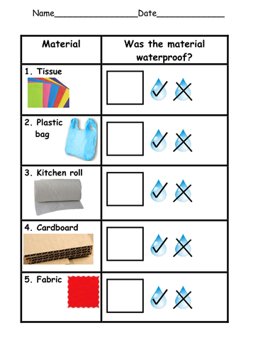 waterproof experiment year 1