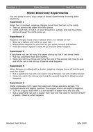 Electrostatics Worksheets | Teaching Resources