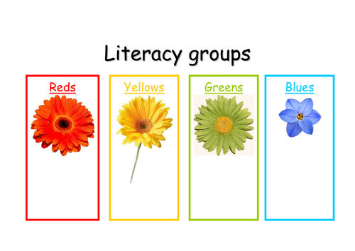 Literacy Groups Display Teaching Resources