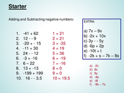 Multiplying and Dividing Negative number powerpoin | Teaching Resources
