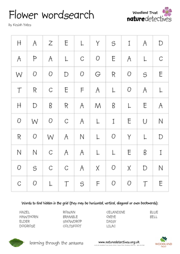 Flowers - Flower Wordsearches | Teaching Resources