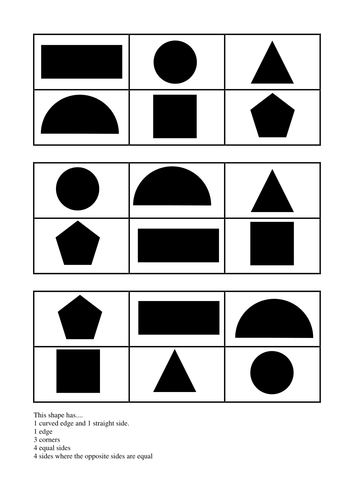 2D Shape Bingo Game