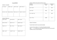 maths worksheet number operations using bidmas by janperr