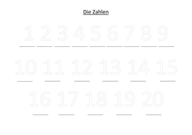 german numbers teaching resources