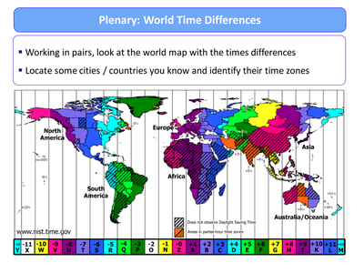 time Time and geography worksheets time differences.pptx   zones zones