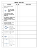 Electricity Worksheet | Teaching Resources