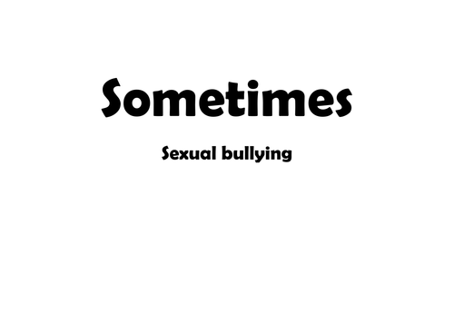 Sexual Bullying And Harassment In The Workplace Teaching Resources