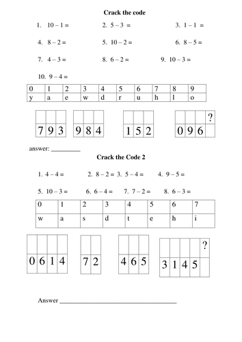 Subtraction | Teaching Resources