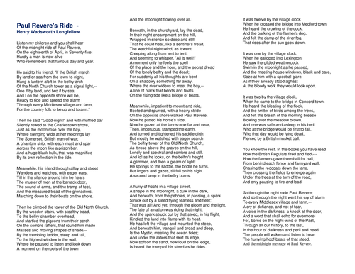 Paul Revere - Poem to Story | Teaching Resources