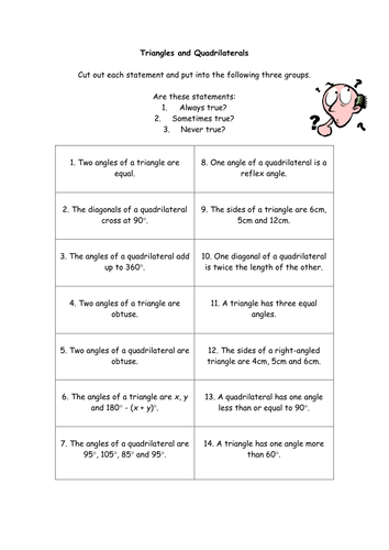 Triangles and Quadrilaterals.doc