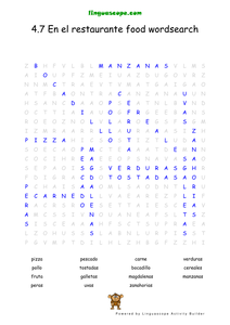 La comida by oreepourpre - UK Teaching Resources - TES