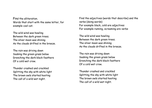 Alliteration homework year 3 08 picture