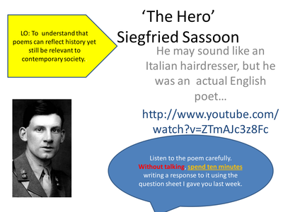 hero sassoon siegfried tes