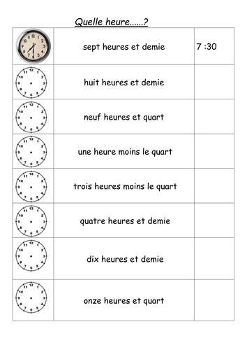 Telling the time practice worksheet | Teaching Resources