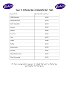 Design a Chocolate Bar - Enterprise Tasks by michael_gamble - UK