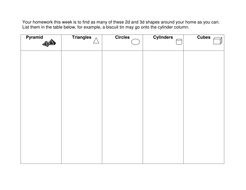 Find the shape homework | Teaching Resources