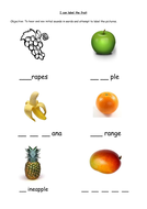 Label fruit - initial sound | Teaching Resources