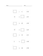 Missing Number Worksheet | Teaching Resources