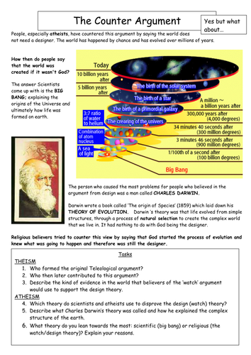 the-teleological-argument-and-counter-argument-teaching-resources