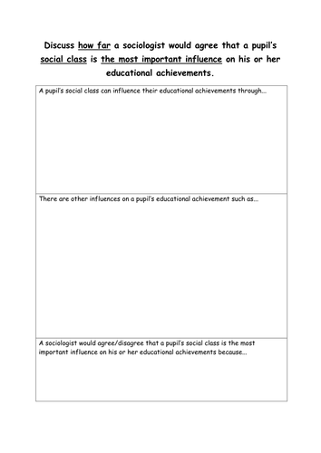 Social class and education | Teaching Resources