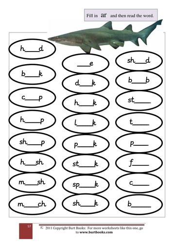 PHONICS Fill the AR sound into the words by coreenburt - Teaching