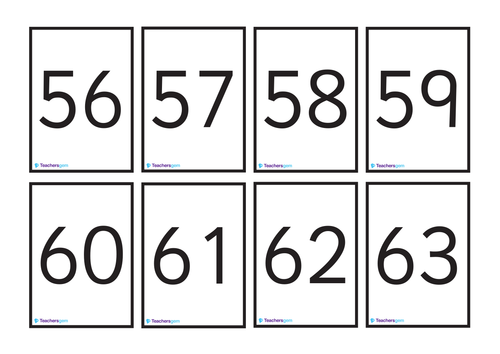 printable 0-100 grid number UK 100   by cards 0 Teaching Number Teachersgem Resources