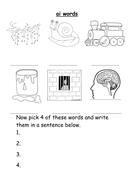 ai words worksheet | Teaching Resources