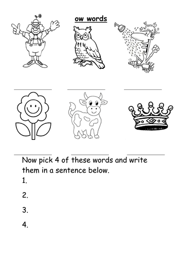 ow words worksheet | Teaching Resources