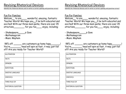 Rhetorical Devices; AFOREST | Teaching Resources