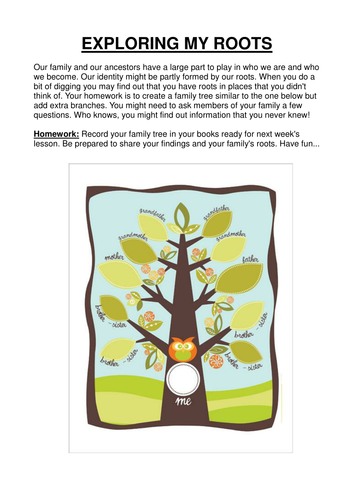 Exploring roots: looking at identity | Teaching Resources
