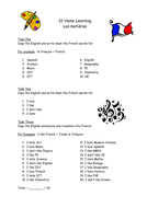 School Subjects Worksheet | Teaching Resources