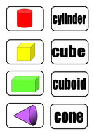 3d shapes with names - Flash Cards/snap/pairs by kmed2020 - Teaching ...