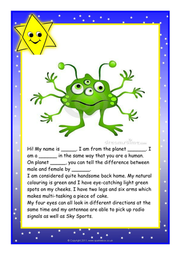 Describing an alien | Teaching Resources