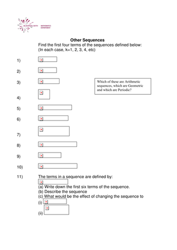 Other Sequences | Teaching Resources