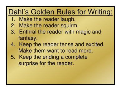 golden rules of creative writing