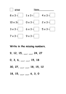 3x table worksheet | Teaching Resources