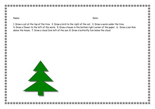 Position worksheets | Teaching Resources