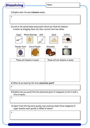 dissolving year 6 6c teaching resources