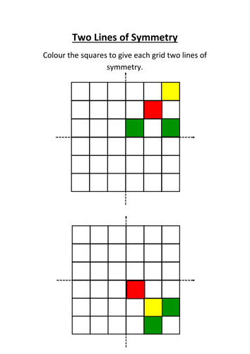 Two Lines of Symmetry | Teaching Resources