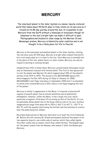 Planets | Teaching Resources