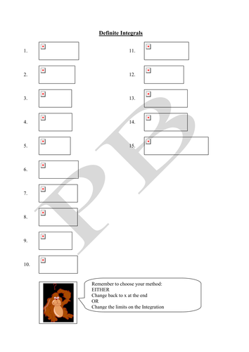 Definite Integrals Teaching Resources 5178