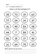 Multiples of 7 | Teaching Resources