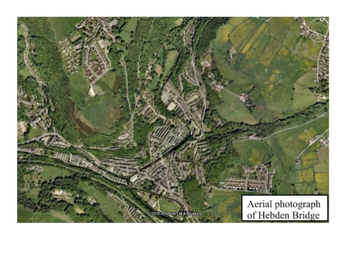 Aerial photo of Hebden Bridge | Teaching Resources