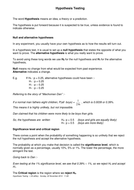 hypothesis testing notes a level