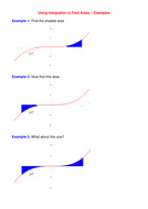A level Maths C2: Definite Integration worksheet by SRWhitehouse