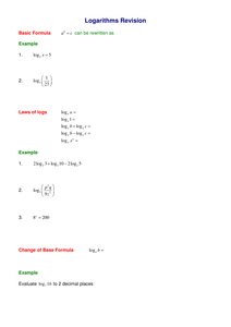 A level Maths: Logarithms worksheets and revision - Resources - TES
