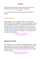 Friction | Teaching Resources