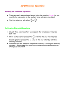 Further Maths: Differential Equations worksheet | Teaching Resources