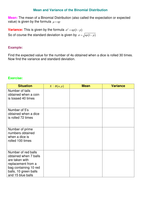 Binomial Distribution by SRWhitehouse - UK Teaching ...