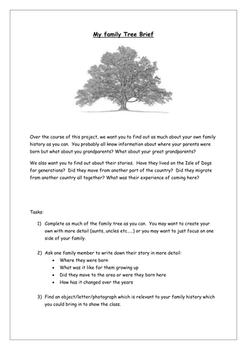 short essay of family tree